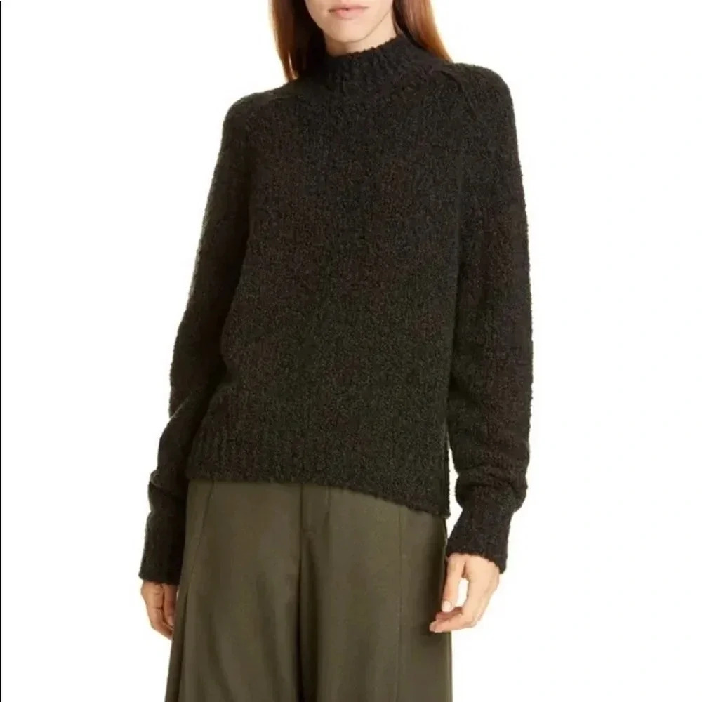 NWT Vince Textured Saddle Sleeve Wool Blend Top XS